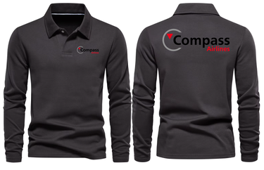 COMPASS AIRLINES LONG SLEEVE POLO